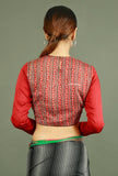 Maroon Modal Silk Ajrakh Blouse