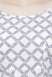Set of-2 Powder Blue Criss Cross Hand-Block Printed Cotton Slip Kurta with White Cotton Flared Palazzo