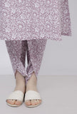 Lilac Floral Hand-Block Printed Cotton  Dhoti