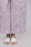 Lilac Floral Hand-Block Printed Cotton Flared Pallazo