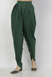 Irvin Plain Bottle Green Cotton Dhoti