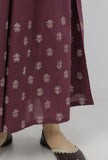 Set of 2: Iya Purple Buti Hand-Block Printed Cotton Slip with Buti Hand-Block Printed Cotton Palazzo