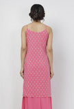 Gul Pink Small Floral Buti Hand-Block Printed Cotton Slip