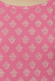 Gul Pink Small Floral Buti Hand-Block Printed Cotton Slip