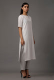 White Pure Woven Cotton Kurta