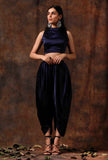 Blue Satin Blouse