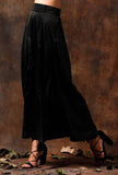 Set of 2 : Black Satin Blouse and Pallazo