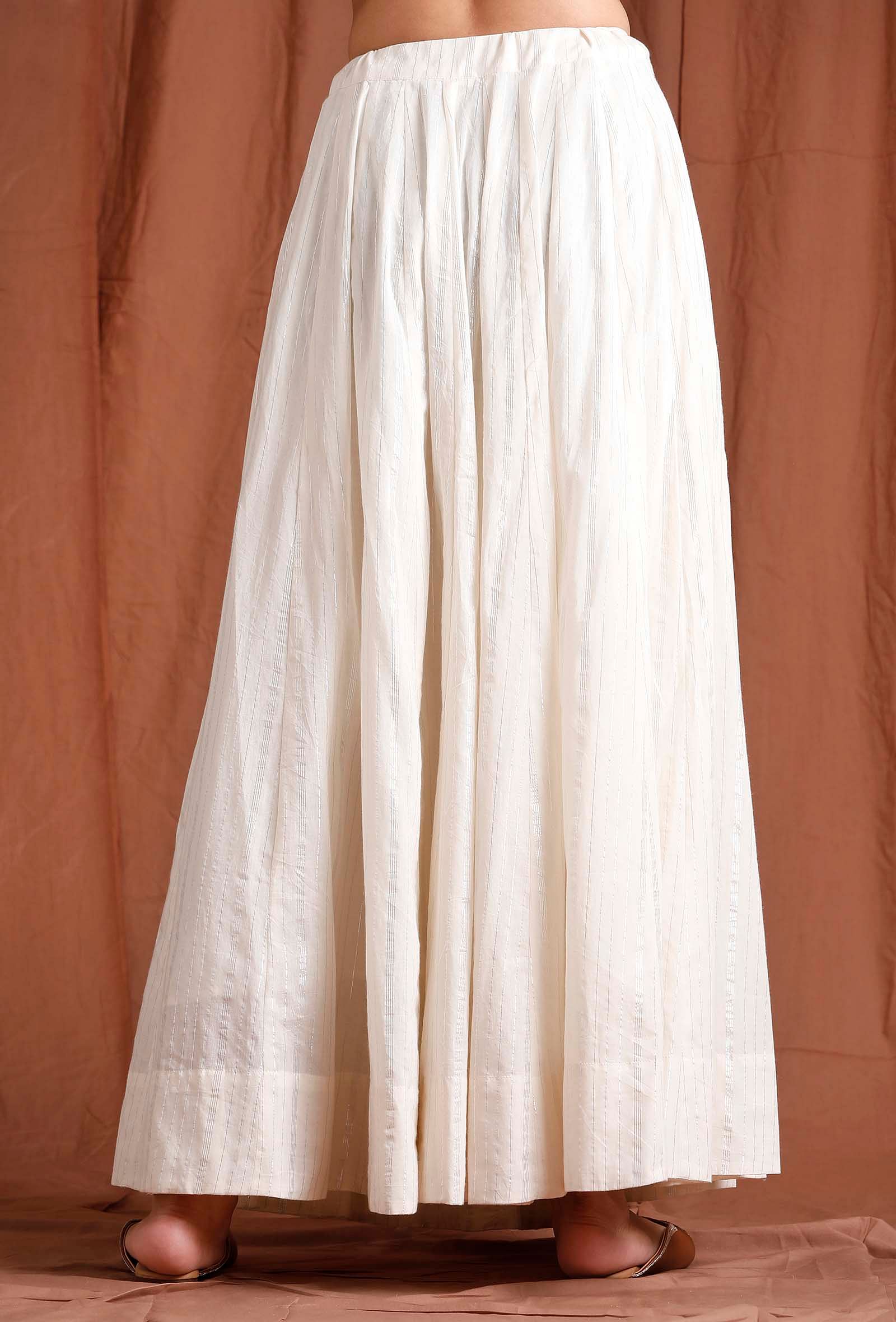 Off-White Wrap Maxi Skirt • Handmade Boho Long Skirt • Long Cotton Skirt |  AYA Sacred Wear
