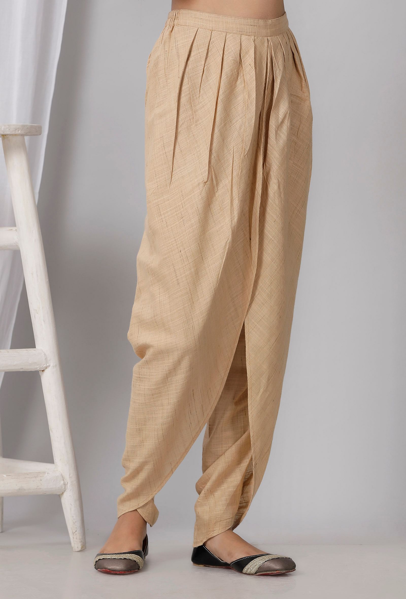 Brown Cotton Khadi Dhoti  TJORI