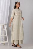 Sea Green Cotton Khadi Kurta