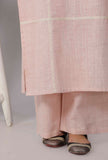 Rose Pink Cotton Khadi Kurta With Round Neck