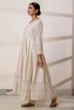Off White Chanderi Kalidar Kurta