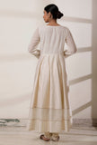 Off White Chanderi Kalidar Kurta