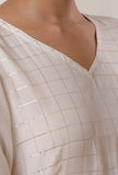 Off White Chanderi Kalidar Kurta