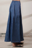 Blue Woven Chanderi Kali Palazzo