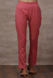 Set of 2: Pink Cashmilon Phiran Kurta with Pink Cashmilon Pants