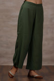 Tahira Sap Green Straight Woollen Pants