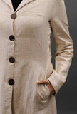 Marshall Ivory White Cotton Silk Trench Coat