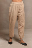 Ecru Straight Fit Narrow Pants