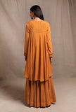 Mustard Yellow Front Open Asymmetrical Top