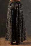 Block Printed Dark Brown Palazzo
