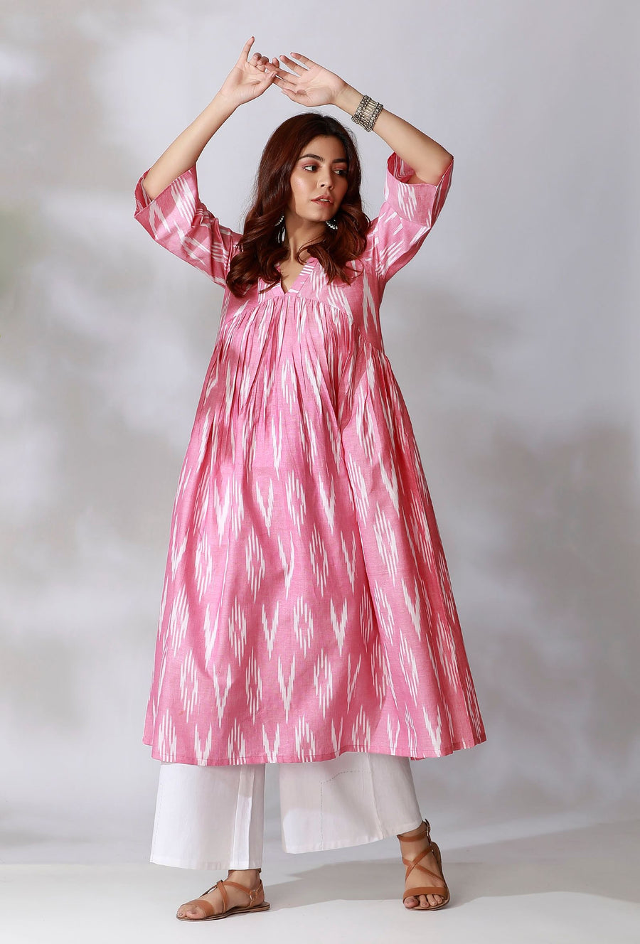 Ikat Dress - Buy Ikkat Kurtis Online, Cotton Ikat Silk Dresses  TJORI