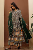 Dark Green Cotton Kota Dupatta