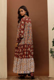 Rust Red & Beige Kalamkari Cotton Kurta