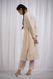Yellow Cotton Striped Straight Kurta