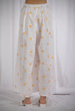 Orange and White Cotton Kalidar Pants