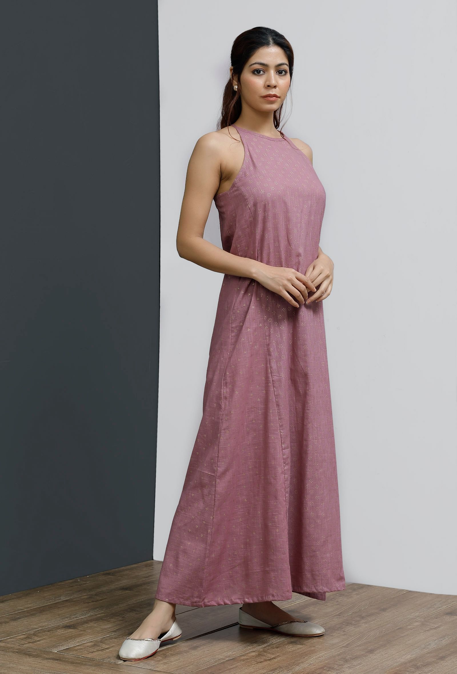 Wedding Season In Net Fabric Indo Western Dress Onion Pink Color