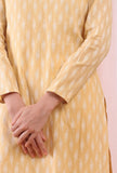 Lemon Tart Yellow Woven Cotton Kurta