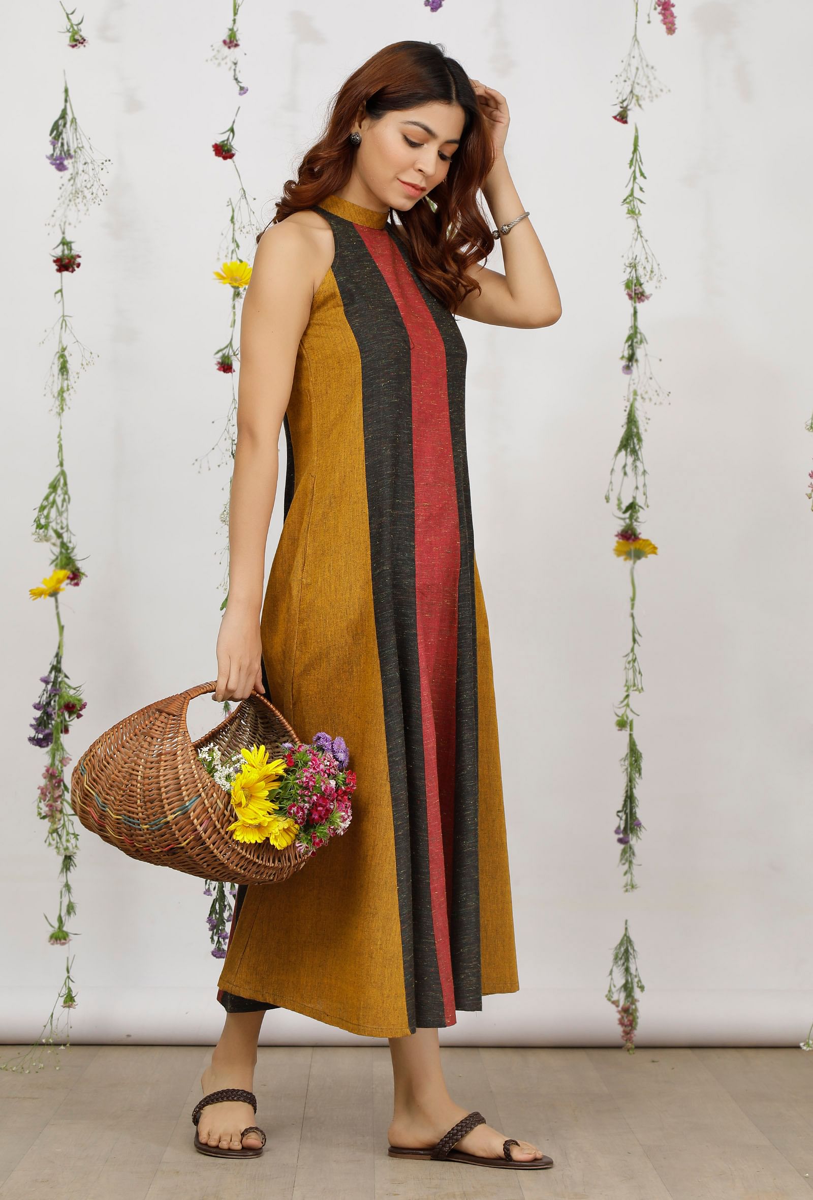 Low neck sleeveless white Tsonga Traditional Dress - Sunika Magazine