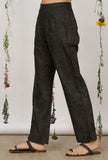 Dark Olive Straight Cotton Khadi Pants