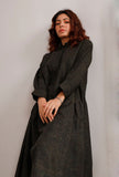 Set of 2: Dark Olive Cotton Khaadi Kurta with Dark Olive Straight Pants