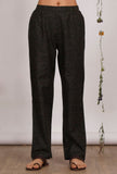 Set of 2: Dark Olive Cotton Khaadi Kurta with Dark Olive Straight Pants