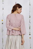 Orchid Pink Round Flared Cotton Khaadi Top
