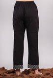 Black Straight Cotton Pants