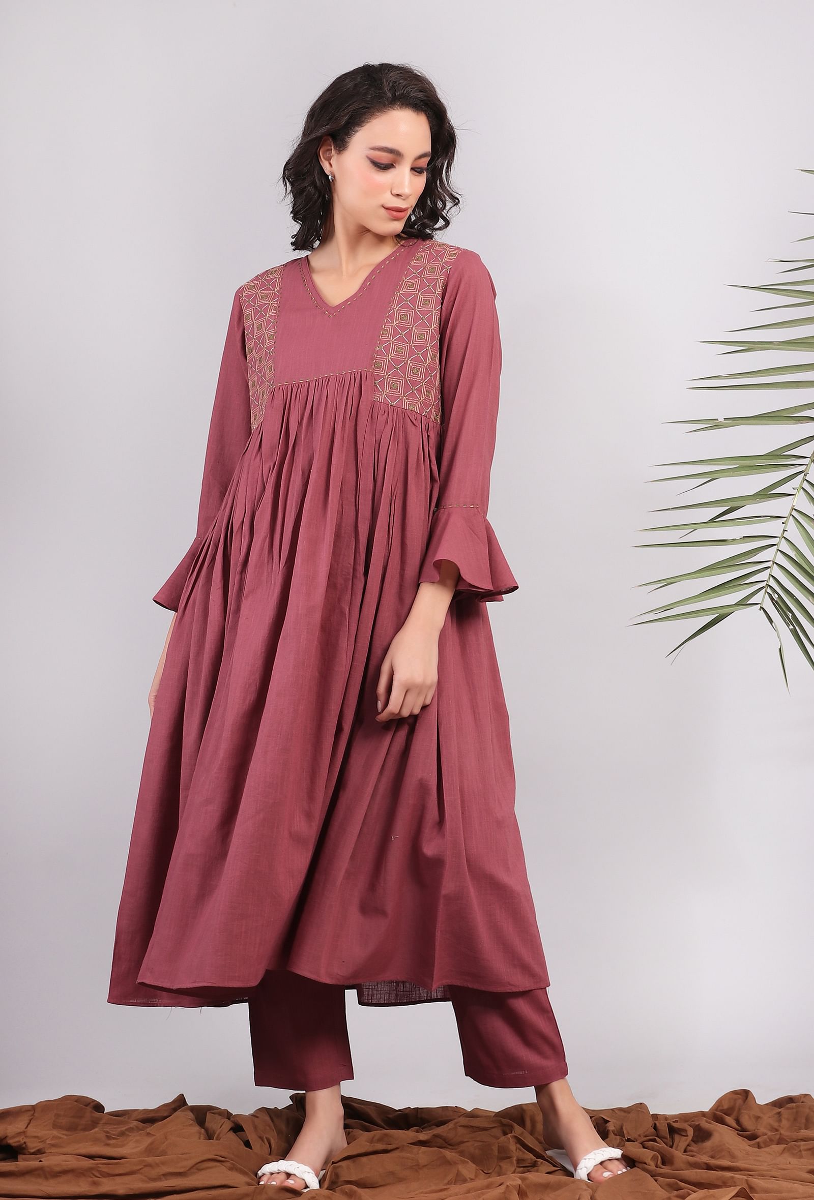 Diya Button Down Kurta, Pants and Dupatta - Set – The August Co.