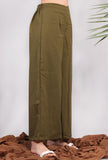 Solid Olive Green Palazzo Pants