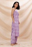 Lilac Slip Cotton Ikkat Kurta