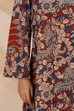 Rust Red Kalamkari Flared Cotton Kurta