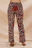 Rust Red Kalamkari Cotton Pants