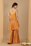Mustard Bandhani Rayon Slip Kurta