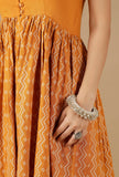 Mustard Bandhani Rayon Slip Kurta
