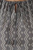 Set Of 2: Grey Bandhani Halter Neck Kurta & Flared Pants