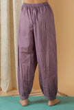 Mulmul Cotton Solid Lilac Harem Pants