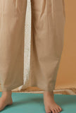 Mulmul Cotton Solid Beige Pleated Harem Pants
