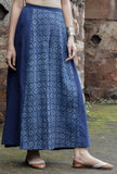 Udita Indigo Solid-Printed Palazzo Pants