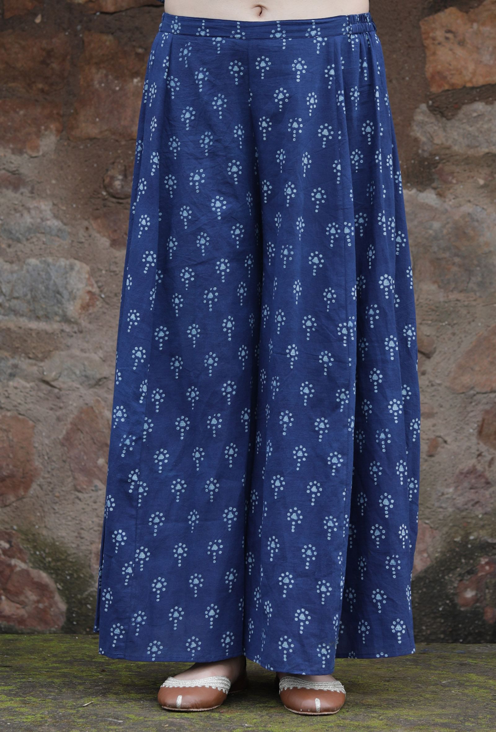 Black Organic Cotton Palazzo Women Pants - PALAZZO – Upasana Auroville